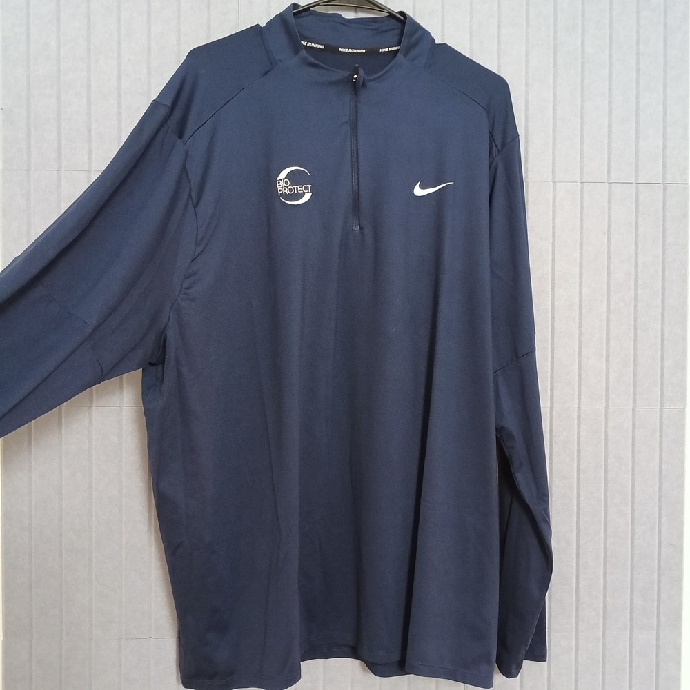 Nike Quarter Zip Pullover Men 3XL Navy Blue Excellent Dri-FIT Bio Protect Top - Picture 1 of 7